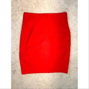 Elegant Red Business Skirt